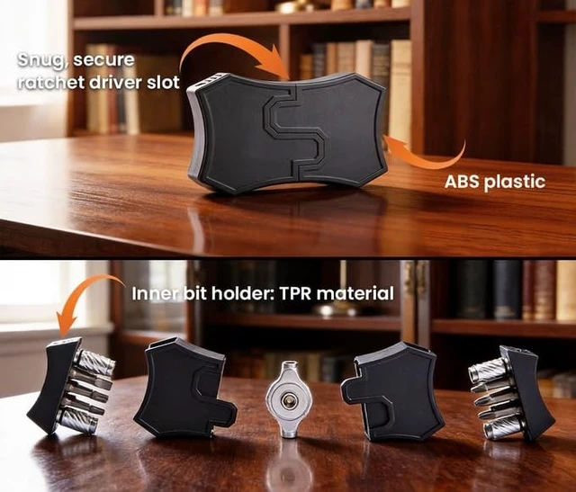 Alt view image 7 of 7 - 17 in 1 Ultra-Portable Magnetic Multi-Bit Tool Kit with Modular T-Handle, CRV High Torque Repair Tool for EDC, PC, Auto & Home Assembly