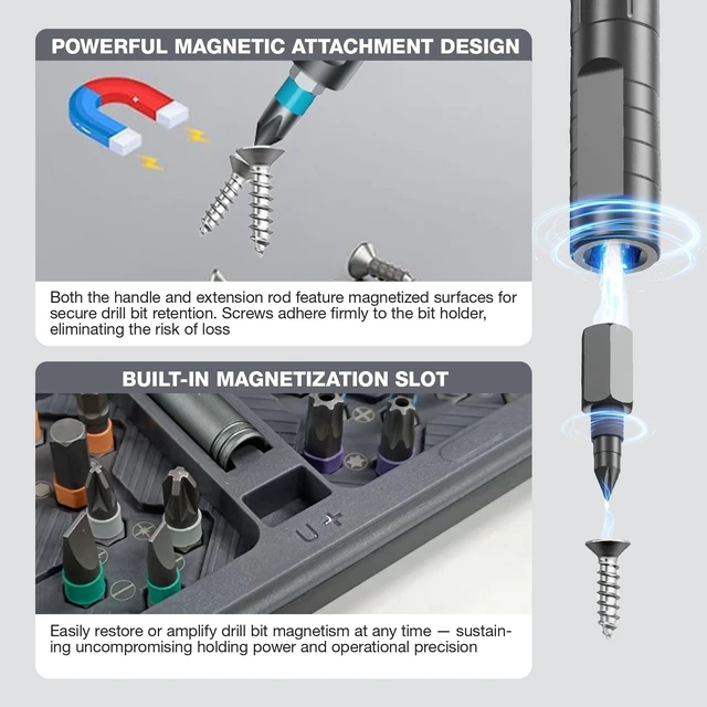 Alt view image 6 of 7 - 43 in 1 Magnetic Ratchet Screwdriver Set, Multi-Function DIY Mini Ratchet Screwdriver Set, Repair Tool With Detachable Handle, Small Screw Driver Home Repairs, DIY Projects, and Electronics Ect