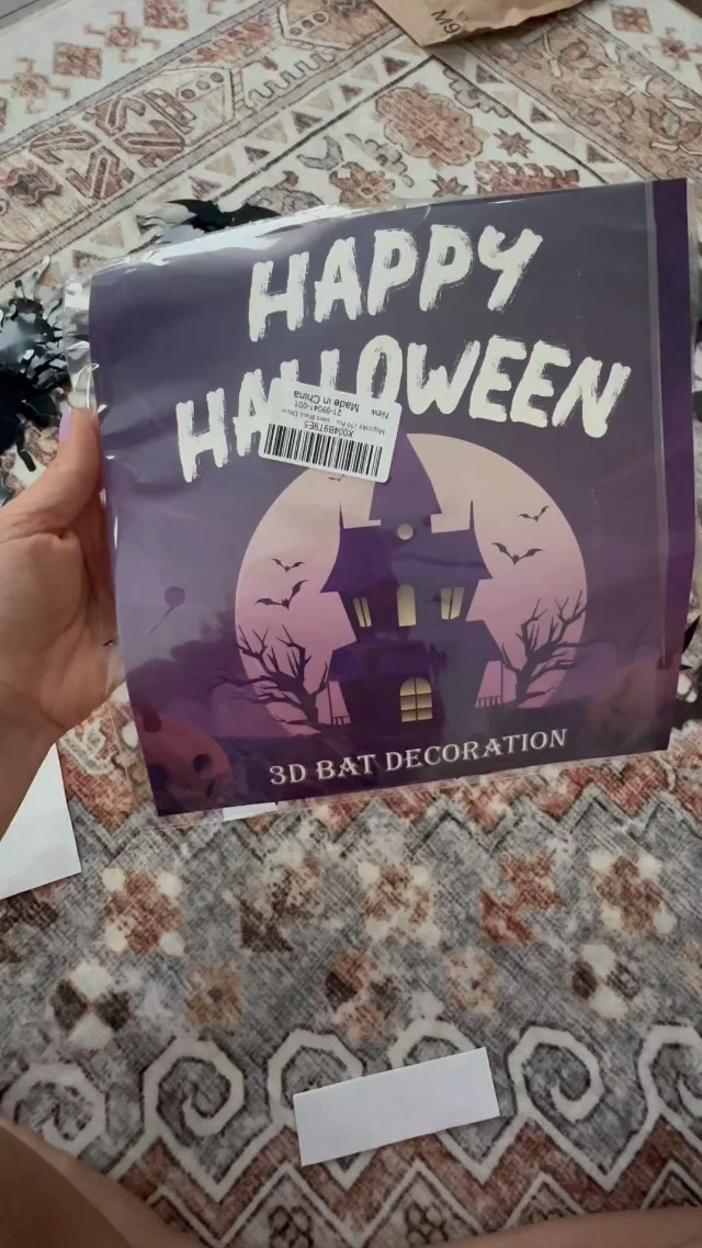 Alt view image 3 of 5 - Bats Wall Decor, 120 Pcs 3D Bat Stickers Halloween Decorations for Home
