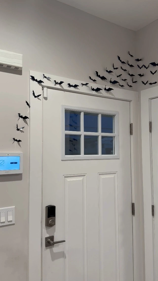 Alt view image 5 of 5 - Bats Wall Decor, 120 Pcs 3D Bat Stickers Halloween Decorations for Home