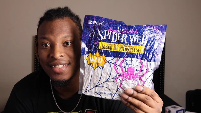 Alt view image 5 of 5 - 200 sqft Halloween Spider Webs Decorations with 10 Extra Fake Spiders, Super Stretchy Cobwebs for Halloween Decor Indoor and Outdoor