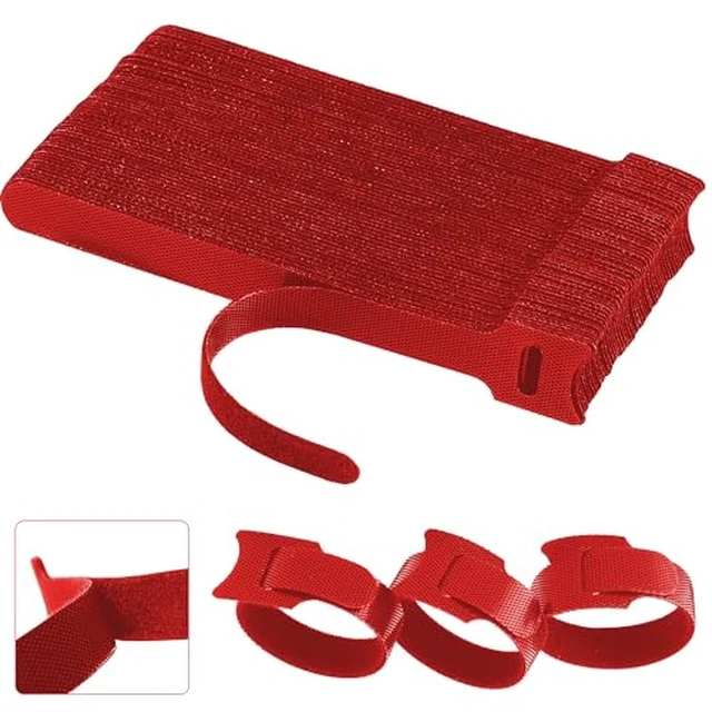 Alt view image 3 of 5 - 60 PCS 6 Inches Reusable Cable Ties, Adjustable Cord Straps, Cable Organizer, Cord Wrap and Hook Loop Cords Management - Black