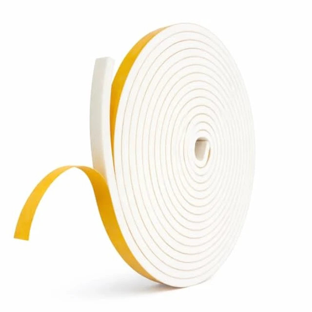 Alt view image 2 of 3 - Foam Weather Stripping/Door Window Seal - Weather Stripping Foam Tape, 17 Ft Door Seal Strip, EVA Material, High Density 1/4" Thick, No Residue Adhesive (3/8" Wide)