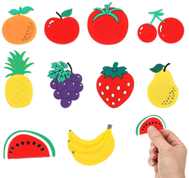 Main image of Fruit Fridge Magnet, 10 Pcs Cute Full Back Magnet for Whiteboard