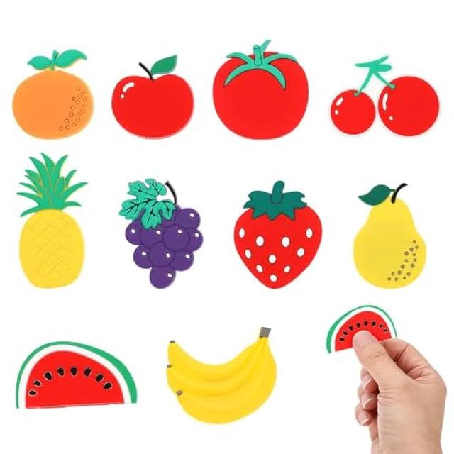 Alt view image 2 of 2 - Fruit Fridge Magnet, 10 Pcs Cute Full Back Magnet for Whiteboard