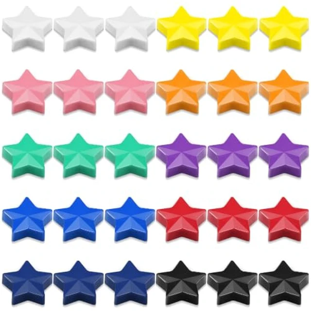 Alt view image 2 of 2 - Fridge Magnets, 10 Pack Colorful Strong Refrigerator Magnets, Small Star Decorative Magnets for Whiteboard, Locker, Classroom, Office, Heavy Duty Mini Magnet,Cute Magnet for School, Home Decor