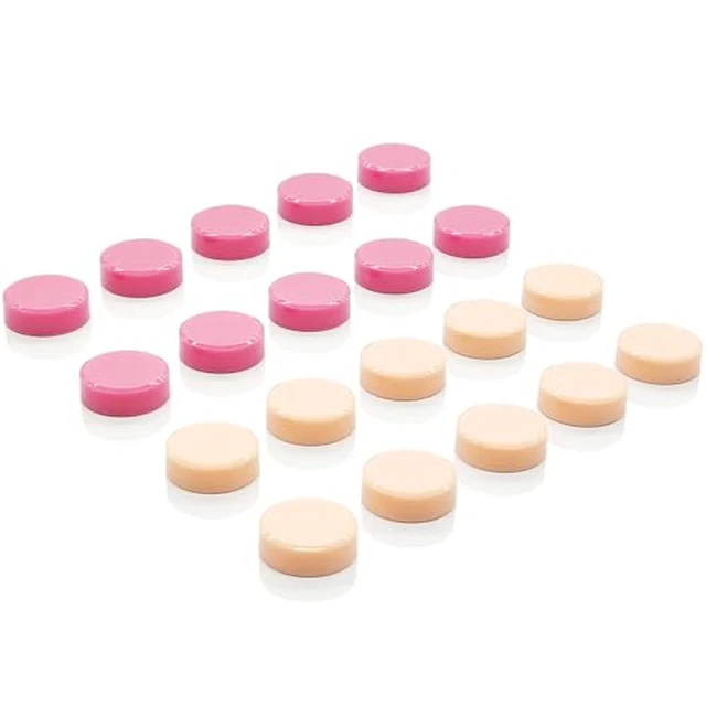 Alt view image 2 of 4 - Fridge Magnets 20 Pack, Strong Refrigerator Magnets Small Round Heavy Duty Magnets for Whiteboard, Cute Pink Mini Decorative Magnet for Fridge, Locker, Map, Office, Classroom, Home & Kitchen