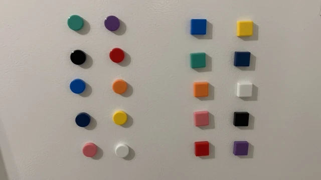 Alt view image 4 of 5 - Fridge Magnets - 20 Pack Strong Refrigerator Magnets, 10 Colors Small Round Magnet, Cute Mini Decorative Magnets for Whiteboard, Locker, Office, Crafts, Kitchen, Classroom, Heavy Duty Magnet