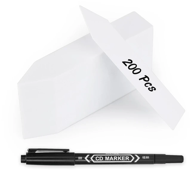 Main image of 200 PCS 4'' Plastic Plant Labels Plant Tags | for Seedling Garden Markers Vegetable Gardening Tags for Outdoor Indoor Potted Plants with Permanent Marking Pen
