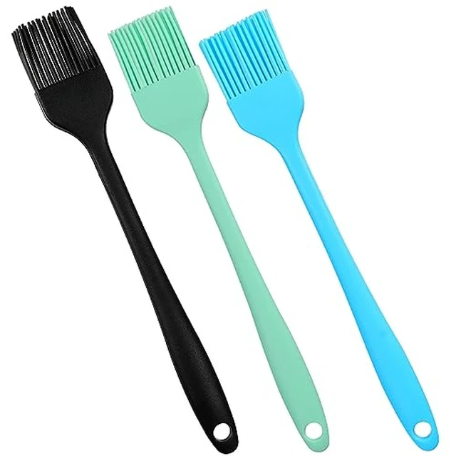 Alt view image 2 of 2 - 3 Pcs Silicone Basting Pastry Brush Heat Resistant Cooking Brush Food Brush Silicone Brush Cooking Oil Brush Spread Oil Butter Sauce for BBQ Grill Baking Kitchen Cooking Dishwasher Safe Multicolor