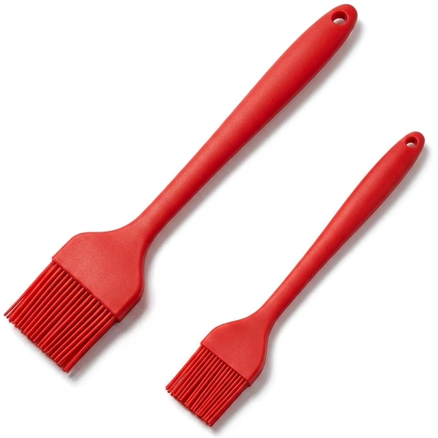 Main image of Silicone Basting Brush 2 Pack with Steel Core, Heat Safe BBQ Pastry | Silicone Basting Brush 2 Pack with Steel Core, Heat Safe BBQ Pastry