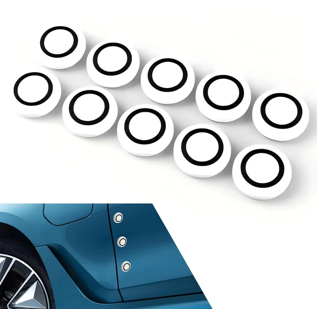 Main image of 10 PCS Car Bumper Rubber Stickers, Round Dot Car Body Rubber Anti Collision Guards, Bumpers Circular Protector Decals, Universal Anti-Collision Artifact for Cars Exterior Decor (White)