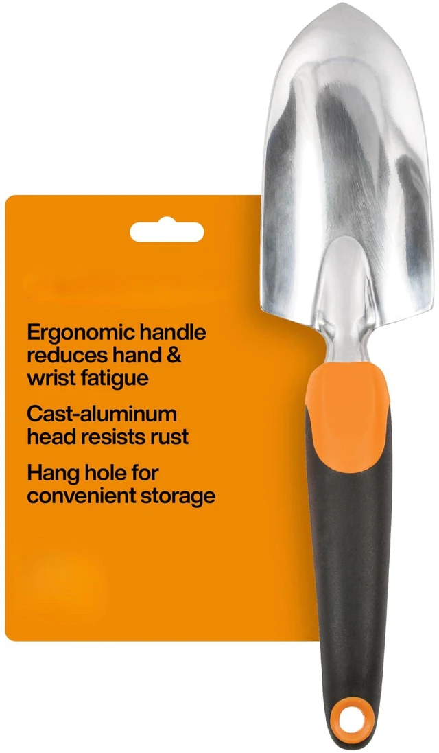 Main image of Garden Trowel, Heavy Duty Hand Tool for Digging and Planting | Heavy-Duty Cast Aluminum Rust Resistant Head, Ergonomic Comfort Grip Handle, Hang Hole for Easy Storage, Yard Beds and Pots