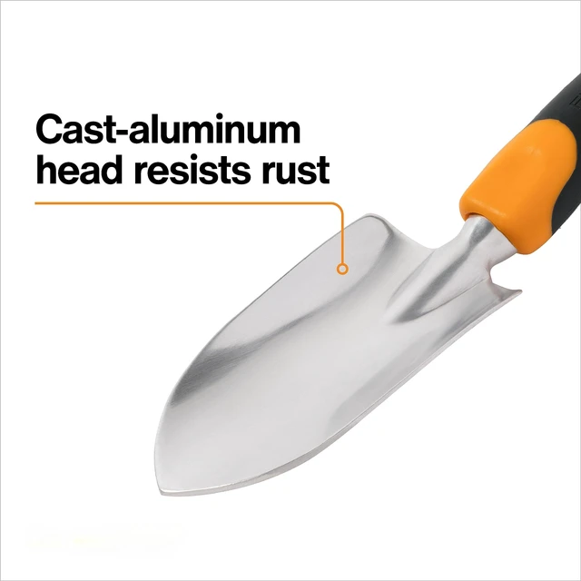 Alt view image 4 of 7 - Garden Trowel, Heavy Duty Hand Tool for Digging and Planting | Heavy-Duty Cast Aluminum Rust Resistant Head, Ergonomic Comfort Grip Handle, Hang Hole for Easy Storage, Yard Beds and Pots