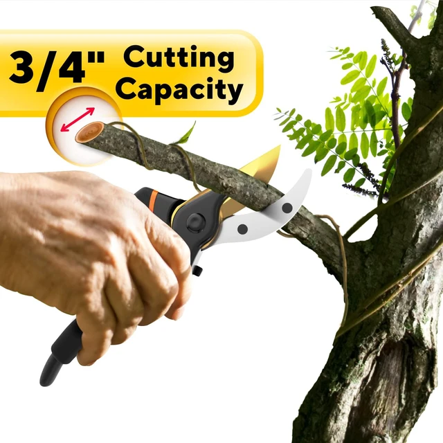 Alt view image 2 of 6 - Premium Bypass Pruning Shears for Gardening, Heavy Duty Ultra Sharp Blade | Pruners with Soft Cushion Grip Handle, Japanese Grade High Carbon Steel Blade, Cuts Through Anything in Your Yard