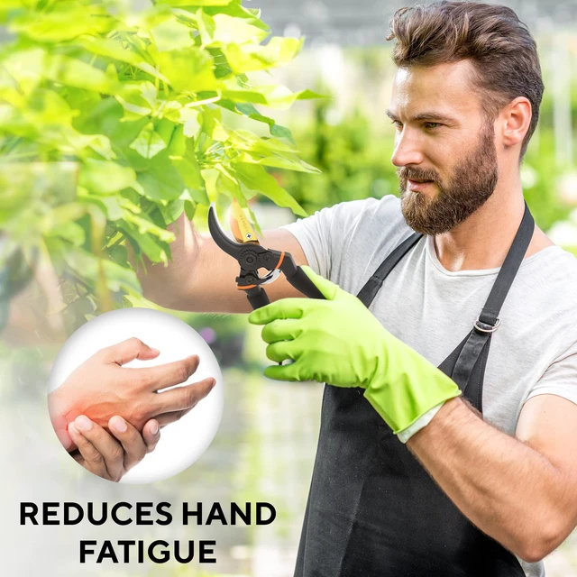 Alt view image 5 of 6 - Premium Bypass Pruning Shears for Gardening, Heavy Duty Ultra Sharp Blade | Pruners with Soft Cushion Grip Handle, Japanese Grade High Carbon Steel Blade, Cuts Through Anything in Your Yard
