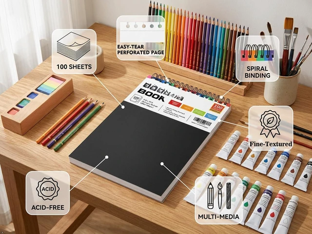 Alt view image 2 of 7 - Sketch Book 9" x 12", 100 Sheets Kids Art Sketchbook Drawing Pad | 68lb Acid-Free, Fine-Texture Paper, Top Spiral for Lay-Flat, Gift for Teens Girls Boys Beginners Adults, School Art Supplies