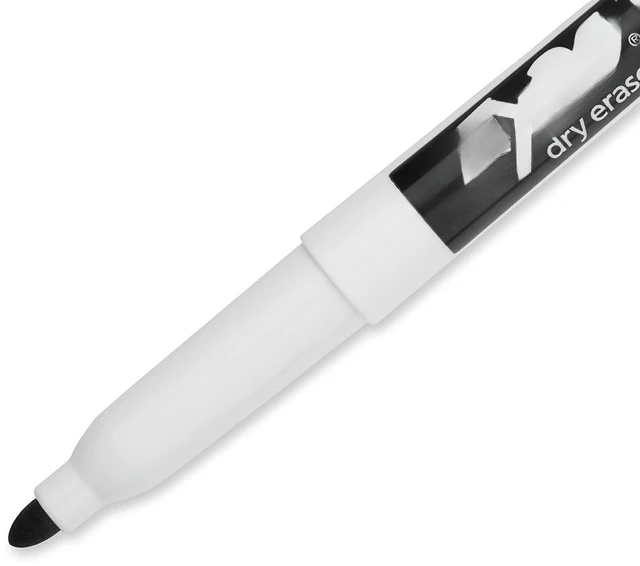 Alt view image 7 of 7 - Low Odor Dry Erase Markers, Fine Tip, Black, 4 Count - Home Organization, Study Supplies