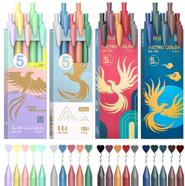 Main image of Retractable Colored Gel Pens 0.5MM Fine Point, 20 Assorted Color Ink Pen Set, Cute Colorful Aesthetic Ballpoint Pen for Writing, Journaling, Note-Taking (Multicolor)