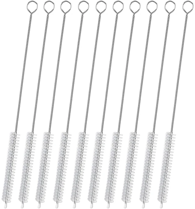 Main image of Extra Long 12 inch, Extra Wide 12mm diam Straw Brushes for 40/30/20 oz Stanley Mug, Straw Cleaning Brush for Tubes, Water Cup, Extra Long Straw Brush Set 10 Pack