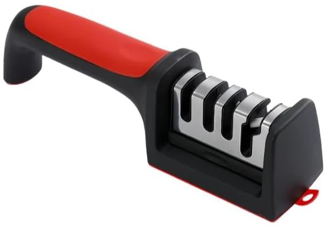 Alt view image 2 of 7 - 4-Stage Knife Sharpener, Kitchen Tool for Knives & Scissors | Works for Steel & Ceramic Blades, Supports Blade Repair, Restoration and Polishing