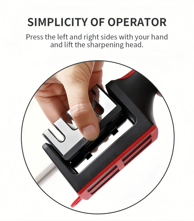 Alt view image 4 of 7 - 4-Stage Knife Sharpener, Kitchen Tool for Knives & Scissors | Works for Steel & Ceramic Blades, Supports Blade Repair, Restoration and Polishing
