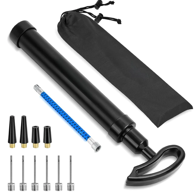 Main image of 10.6 Inch Ball Pump, Lightweight Portable Hand Air Pump | Ball Pump for Football, Basketball, Volleyball, Balloon, Quick Inflation Come with Extension Hose, Ball Needles, Nozzl