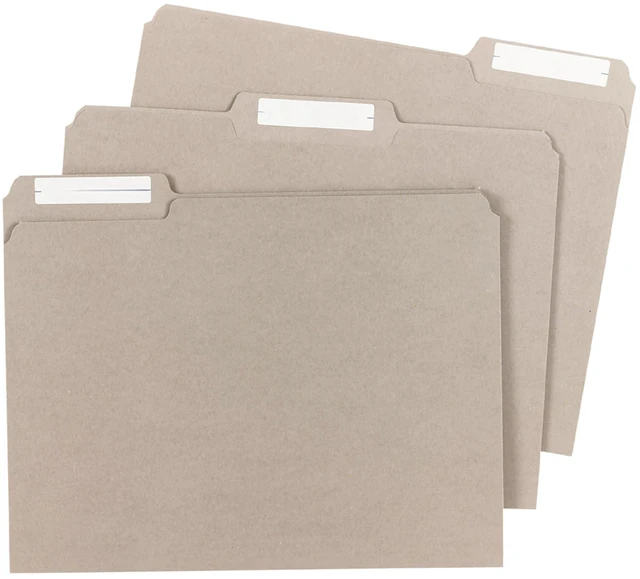 Alt view image 2 of 4 - File Folder Labels, 5/8" x 2-3/4", White, Non-Printable, 156 Blank Labels Total