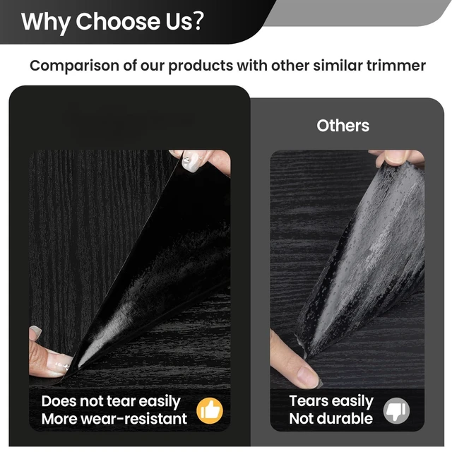 Alt view image 5 of 7 - Black Wood Contact Paper Peel and Stick Wallpaper for Cabinets | Self-Adhesive Removable Thick Vinyl Film for Classroom,Easy to Install Increase Stomata and Reduces Bubble 11.8" x 78.7"