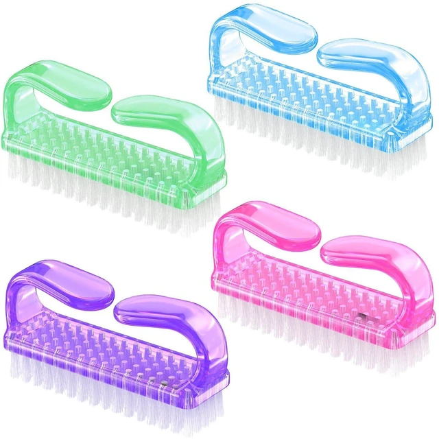 Main image of 4 Pcs Nail Brush for daily Use - 4 Different Kinds of Fingernail brush with Plastic Handle Nail brush for cleaning Fingernails - Easy to use Nail Scrub brush - Nail Cleaner Nail brushes for Hands Feet