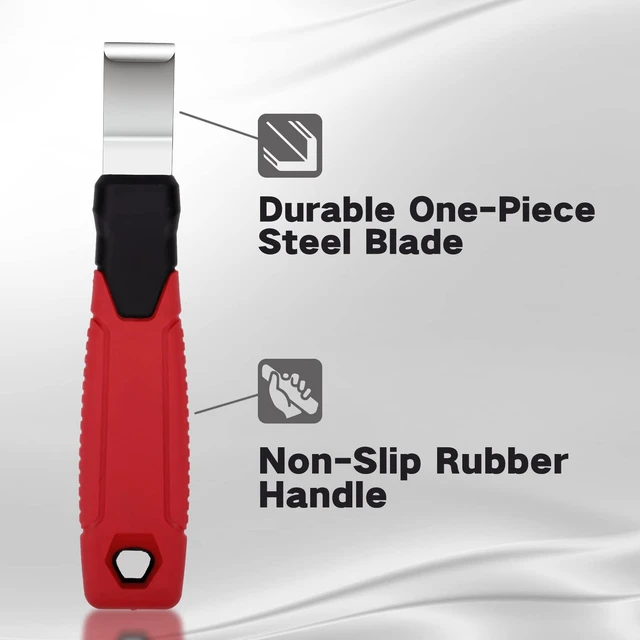 Alt view image 3 of 7 - Vinyl Siding Removal Tool with Extra Long Handle- Steel Blade Vinyl Non-Slip Grip Handle for Installation and Removal Tool Avoid Damaging Vinyl Siding Tool