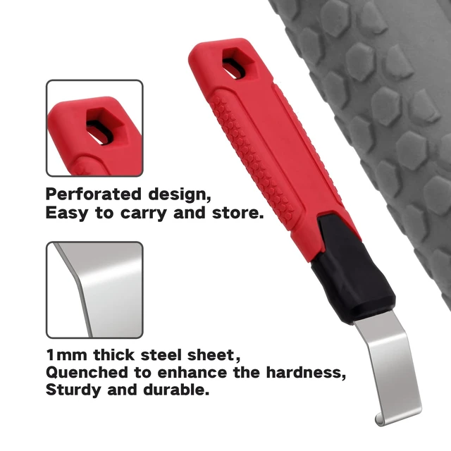 Alt view image 4 of 7 - Vinyl Siding Removal Tool with Extra Long Handle- Steel Blade Vinyl Non-Slip Grip Handle for Installation and Removal Tool Avoid Damaging Vinyl Siding Tool