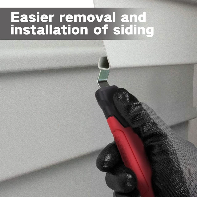 Alt view image 6 of 7 - Vinyl Siding Removal Tool with Extra Long Handle- Steel Blade Vinyl Non-Slip Grip Handle for Installation and Removal Tool Avoid Damaging Vinyl Siding Tool