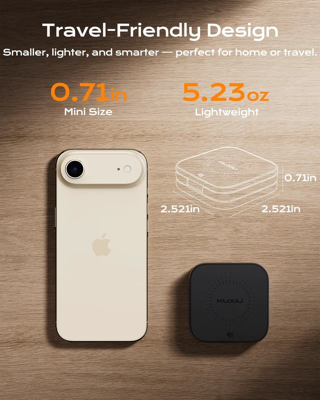 Alt view image 4 of 7 - KU XIU Qi2.2 25W Magnetic Wireless Charger, Foldable 3 in 1 Travel Charging Station for iPhone 17/16/15/14/13/12, 5W for Apple Watch & AirPods, Aluminum Alloy Design, 45W GaN Adapter Included, Black