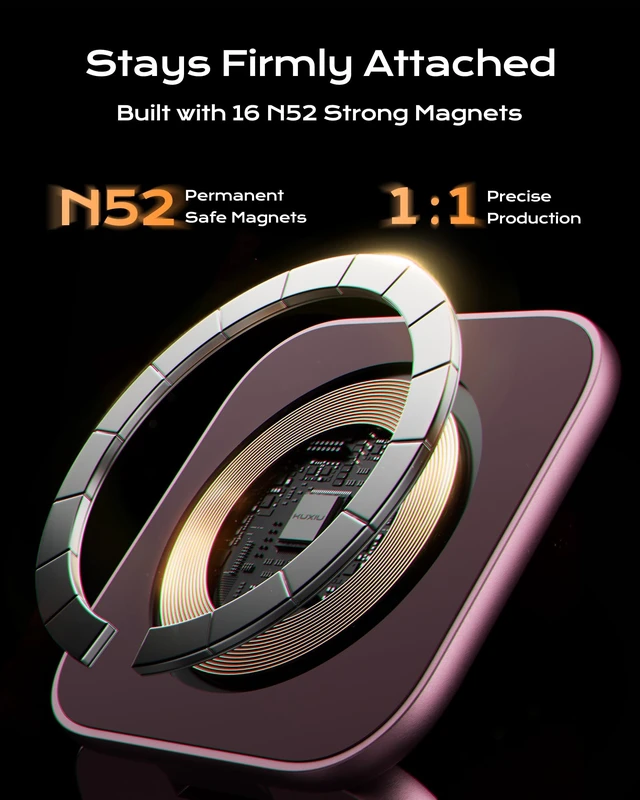 Alt view image 7 of 7 - KU XIU Qi2.2 25W Magnetic Wireless Charger for iPhone 18 Pro Max, Foldable 3 in 1 Travel Charging Station for iPhone 18-12, 5W for Apple Watch & AirPods, Aluminum Alloy Design, 45W Adapter, Burgundy