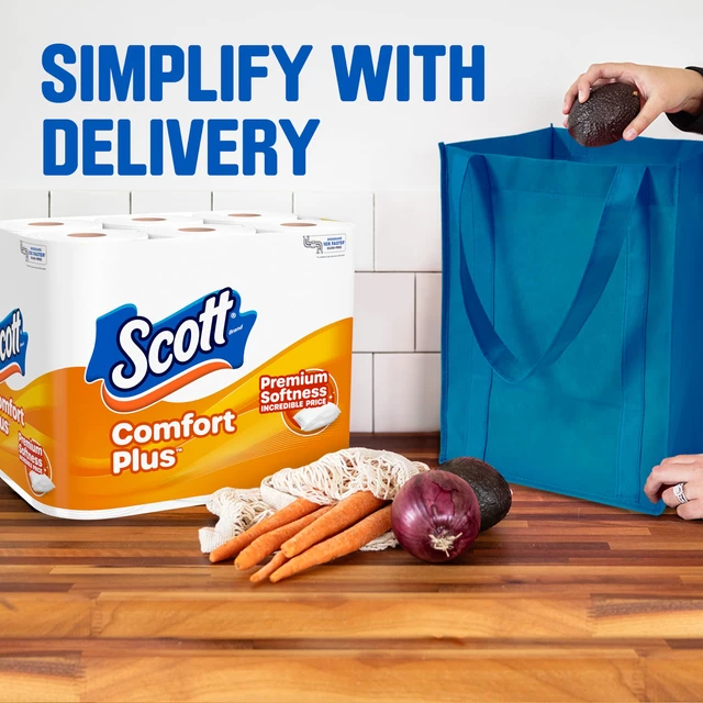 Alt view image 7 of 7 - ComfortPlus Toilet Paper, 48 Triple Rolls, 231 Sheets per Roll, Septic-Safe, 1-Ply Toilet Tissue