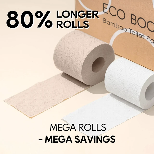 Alt view image 4 of 7 - Unbleached Bamboo Toilet Paper, 48 Mega Rolls, 100% Tree-Free 3-Ply, Plastic-Free Packaging, 360 Sheets | PFAS Free, BPA Free, Septic Safe & FSC Certified