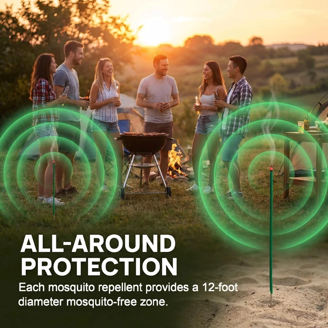 Alt view image 5 of 6 - Mosquito Repellent Incense Sticks Outdoor Patio 360 Count | Plant-Based Formula with Citronella & Rosemary Oils, Each Stick Burns Up to 1 Hour, Designed for Backyard Gatherings