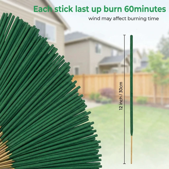 Alt view image 3 of 6 - Mosquito Repellent Incense Sticks Outdoor Patio 360 Count | Plant-Based Formula with Citronella & Rosemary Oils, Each Stick Burns Up to 1 Hour, Designed for Backyard Gatherings