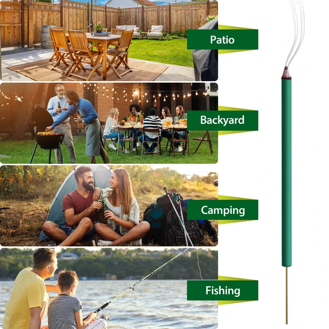Alt view image 6 of 6 - Mosquito Repellent Incense Sticks with Citronella Oil, 24 Count | Extra Thick, Plant-Based Formula for Outdoor Patio, Backyard Gathering & Camping, Up to 2.5-Hour to Help Deter Flying Insects