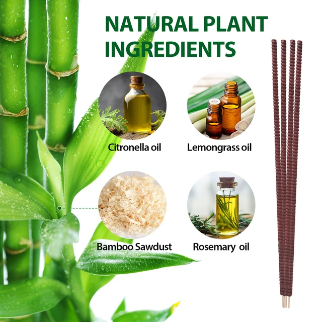 Alt view image 2 of 5 - Mosquito Repellent Incense Sticks with Citronella Oil, 24 Count | Extra Large, Plant-Based Formula for Outdoor Patio, Backyard Gathering & Camping, Up to 8-Hour to Help Deter Flying Insects
