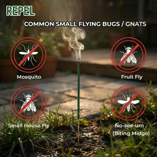 Alt view image 4 of 7 - Mosquito Repellent Incense Sticks with Citronella Oil, 360 Count | Plant-Based Formula for Outdoor Patio, Backyard Gathering & Camping, Up to 1 Hour to Help Deter Flying Insects