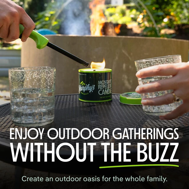 Alt view image 6 of 7 - Citronella Mosquito Repellent Candles, 9 oz (Pack of 2) | Soy & beeswax blend with rosemary, peppermint, citronella & lemongrass oils; 30-hour burn for patios & outdoor spaces