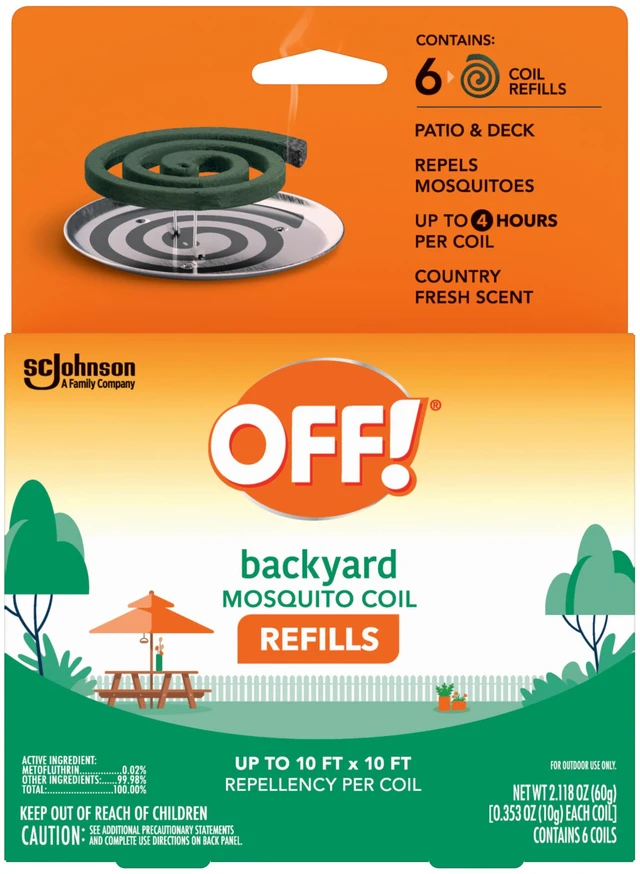 Alt view image 2 of 7 - Backyard Mosquito Coil Refills Repels Mosquitoes for Patio and Deck Outdoor Use Up to 4 Hours per Coil 6 Count (Pack of 2)