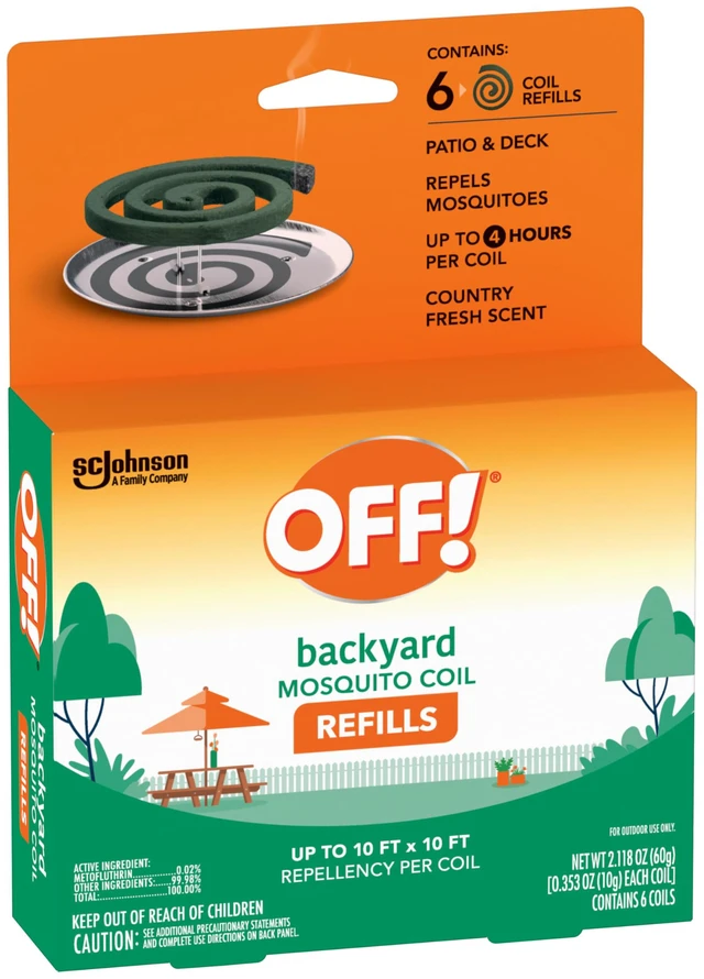 Alt view image 5 of 7 - Backyard Mosquito Coil Refills Repels Mosquitoes for Patio and Deck Outdoor Use Up to 4 Hours per Coil 6 Count (Pack of 2)