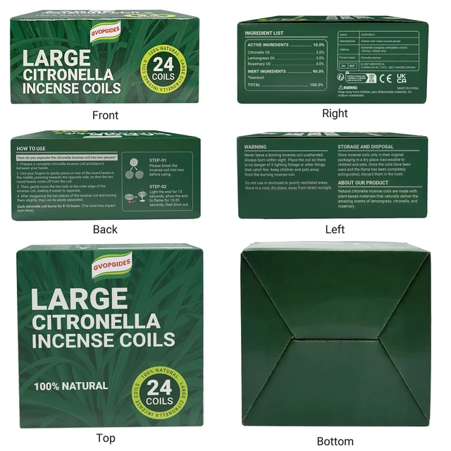 Alt view image 3 of 7 - Large Citronella Incense coils and Coil Incense Holder, Made from Natural Plants, Suitable for Outdoor, Living Room, Terrace use (24 Coils and 1 Coil Incense Holder)