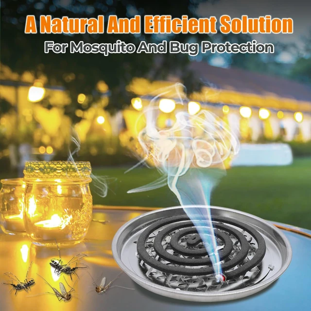 Alt view image 5 of 7 - 20 Pack Mosquito Repellent Coils, Natural Citronella Mosquito Coils Outdoor Indoor - 7 Hour Long Lasting Bug Repellent for Yard, Camping - Plant Based Insect Control with 1 Holder 2 Stands