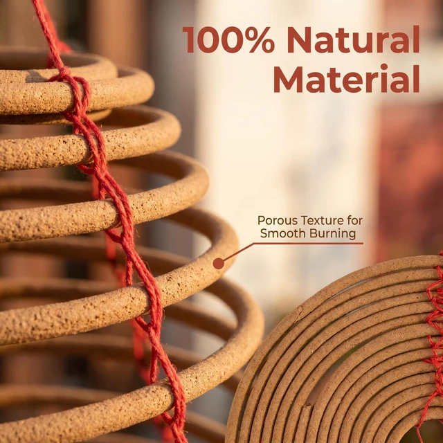 Alt view image 5 of 7 - Hanging Citronella Incense Coil - Long Lasting 36 Hours Burn,5 Pack (7") | Citronella Coil Outdoor for Patio, Backyard and Camping