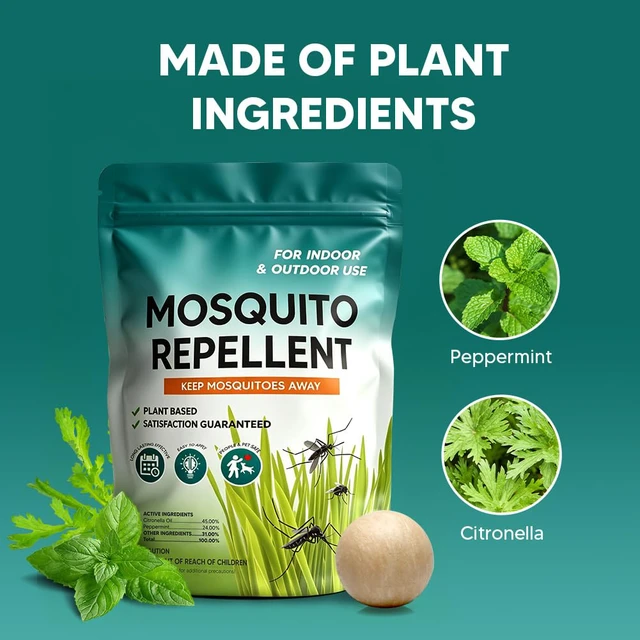 Alt view image 6 of 7 - Mosquito Repellent Outdoor Patio, Mosquito Repellent Indoor 8P | Mosquito Repellent Balls, Mosquito Repellent for Room, Mosquito Deterrent for Yard, Covers 120 Sq Ft, 60 Days Protection