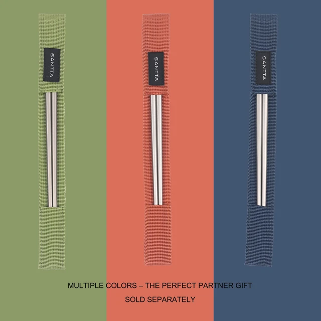 Alt view image 5 of 5 - Titanium Chopsticks with Portable Carrying Case | Reusable Travel Chopsticks - Lightweight To-go Cutlery | 2 Paris